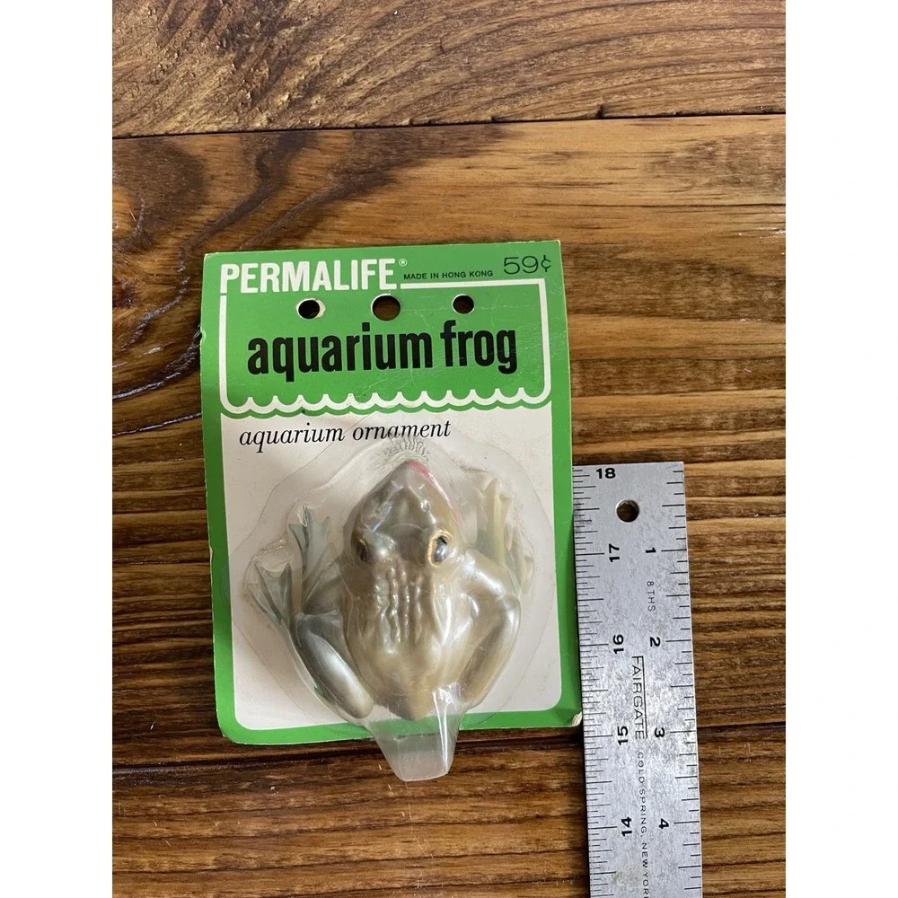 Vintage Permalife Aquarium Frog Aquatic Fish Tank Accessory Ornament